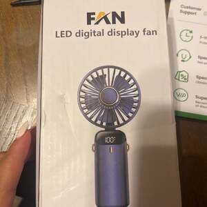 Portable USB Rechargeable Handheld Fan with LED Display